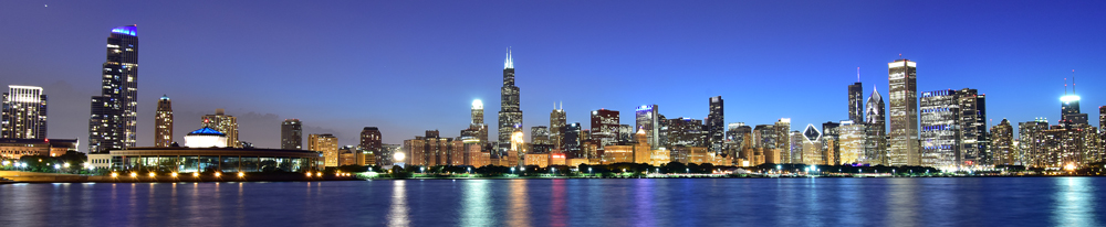 Chicago Skyline at Night 