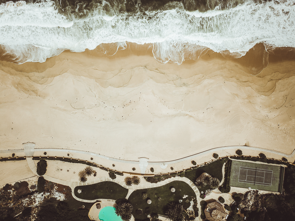 Seascapes and buildings with drone