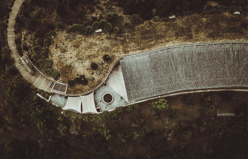 Seascapes and buildings with drone