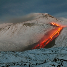 eruption at dawn