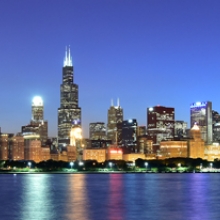 Chicago Skyline at Night 
